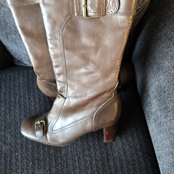 Size 8.5 Hushpuppies Leather Ladies Boots - Picture 4 of 5
